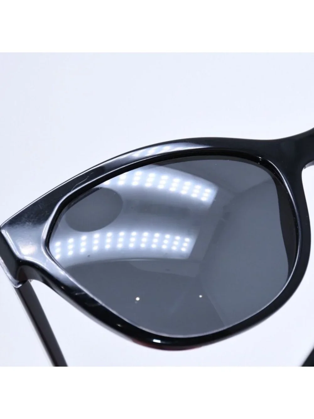 Prada Sunglasses Eyewear Cat Eye 19 Black Silver Logo